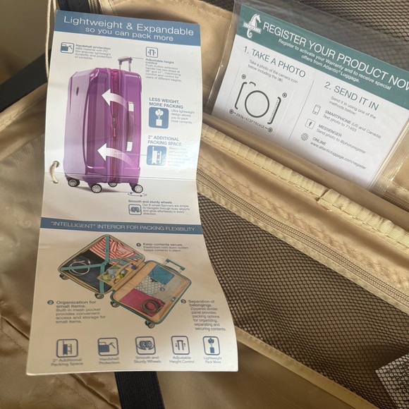 Atlantic Luggage Ultra Lite 4 24" 4-Wheel Medium Luggage Hardsides Spinner - Picture 12 of 17